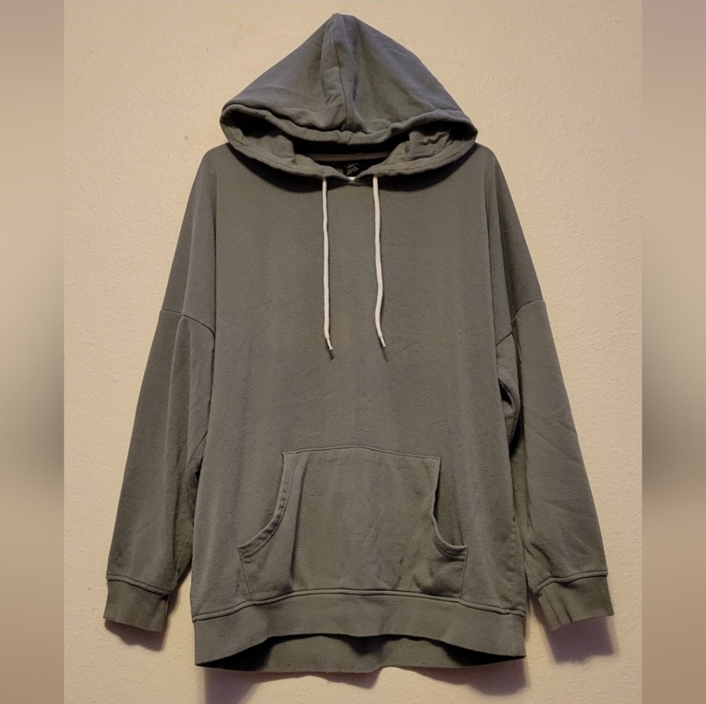 L Zine Oversized Olive Green Hoodie